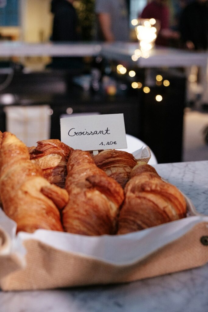 Croissant served - European Traditional foods