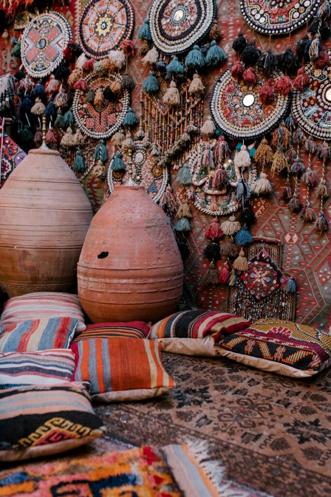 Old oriental decoration in eastern market